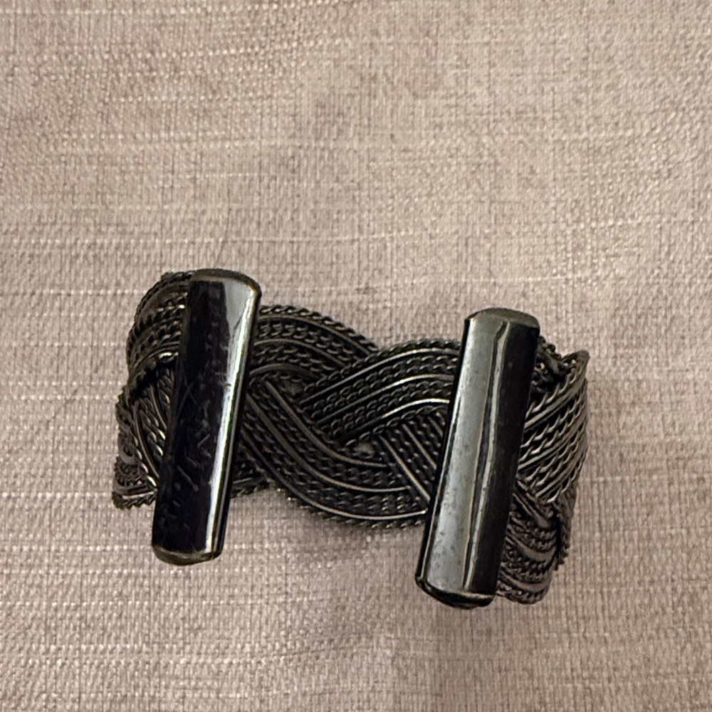 Braided Silver-Tone Bracelet - Picture 3 of 3